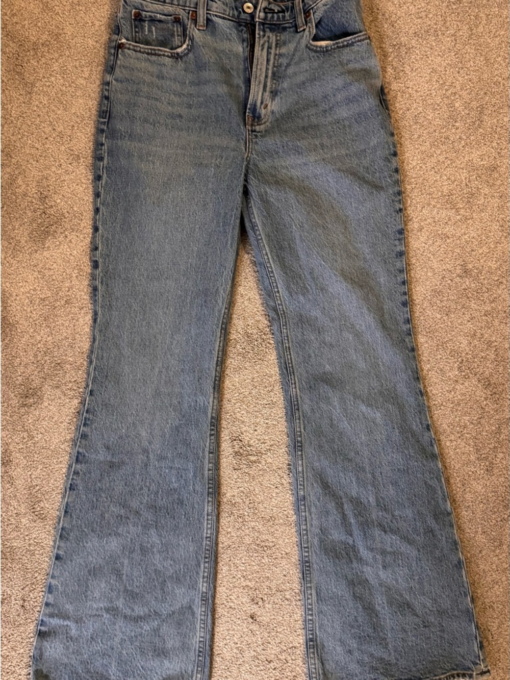 Abercrombie Classic Women's High-Rise Flared Jeans - Blue